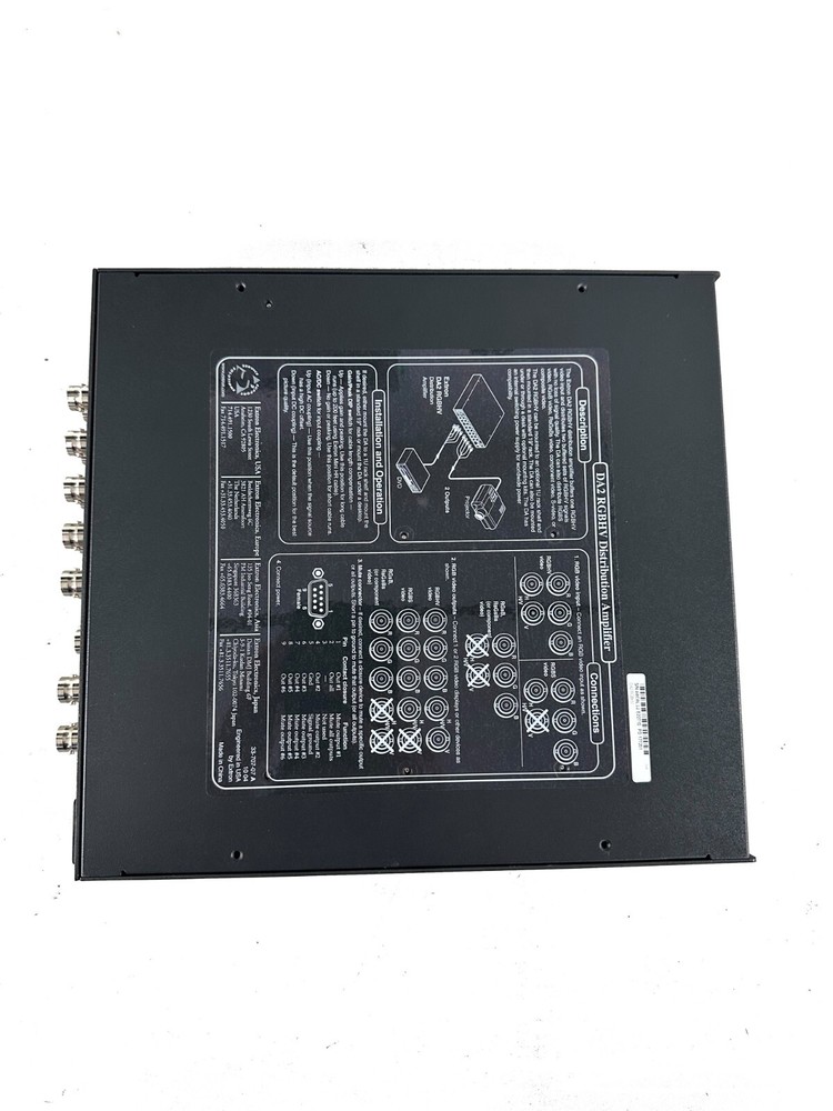 Extron DA2 RGBHV Component to Component Analog Distribution Amplifier