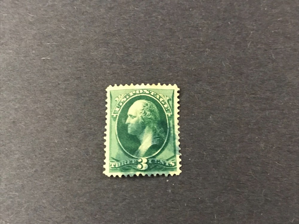 Washington 3 Cents US Stamp -Cancelled / Hinged