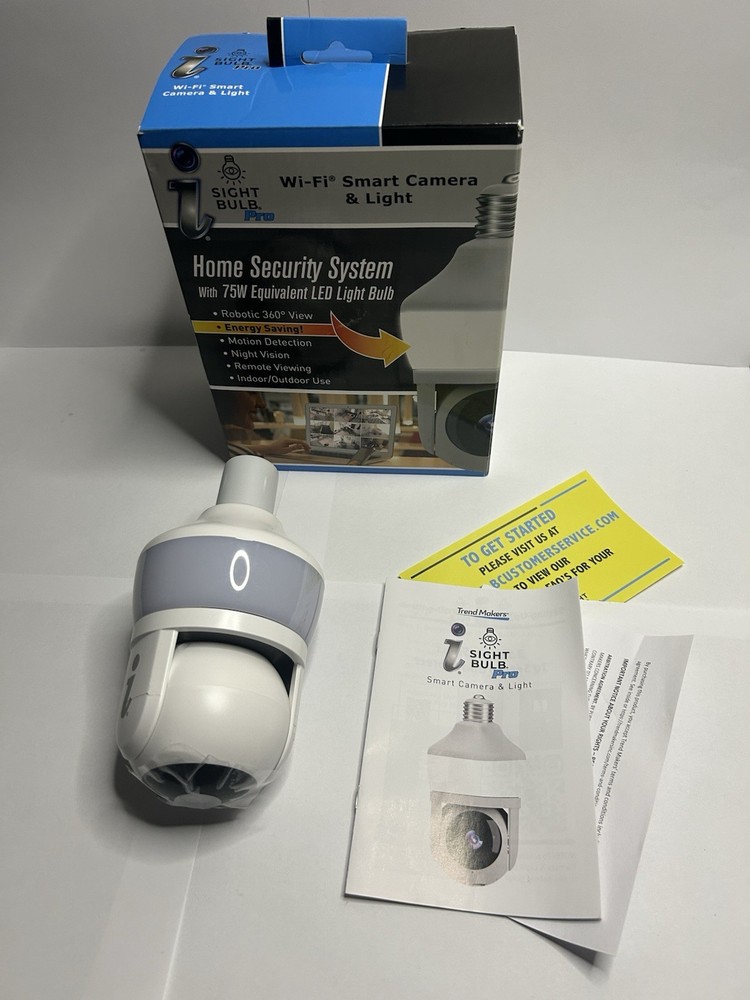 Sight Bulb WiFi Smart Camera & Light Pro, Equivalent LED Light Open Box