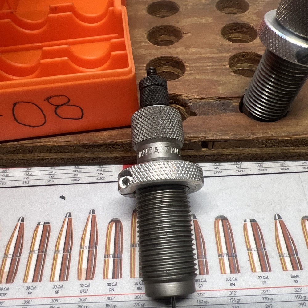 BONANZA 7 MM -308 BENCH REST TWO RELOADING DIE SET LYMAN BOX