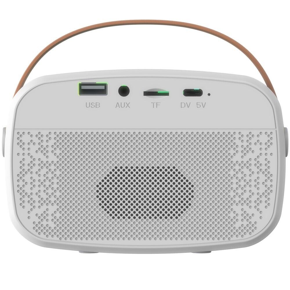 Supersonic Mini Bluetooth Karaoke Portable Speaker w/ Microphone (White)