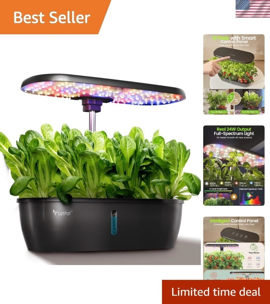 Modern Indoor Growing System with Full-Spectrum Light - Perfect for Kitchen