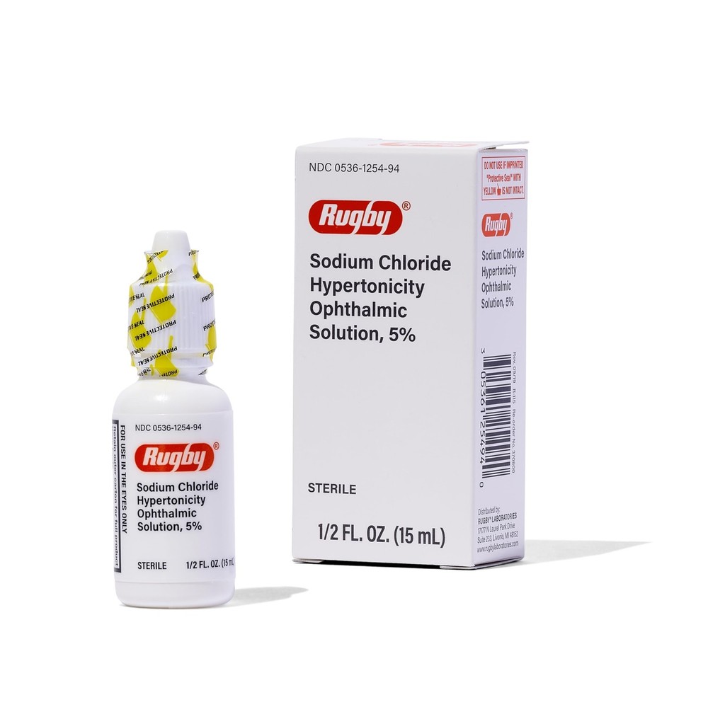 Rugby Sodium Chloride Hypertonicity Ophthalmic Eye Solution 5% - Sodiu
