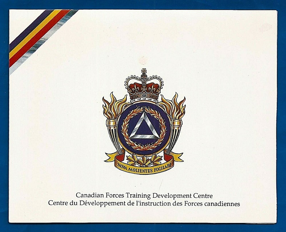 vintage Canadian Forces Training Development Centre signed Christmas card