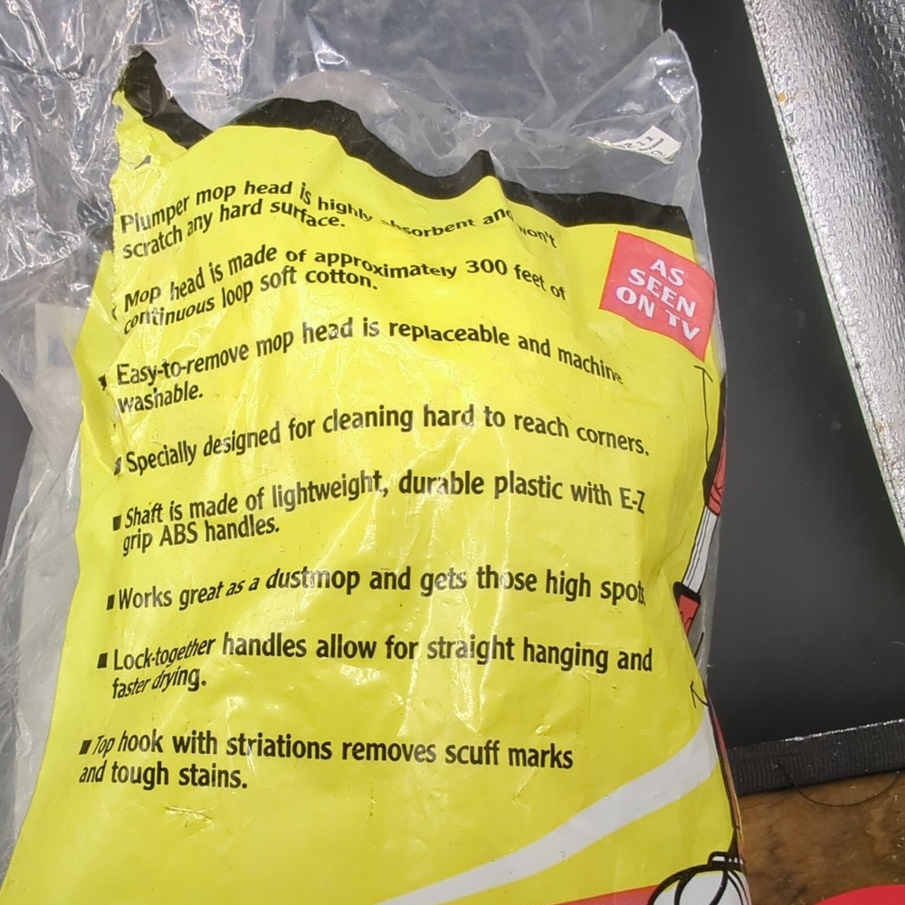 NOS MIRACLE MOP Refill Replacement Mop Head Original Packaging NEW Open Package