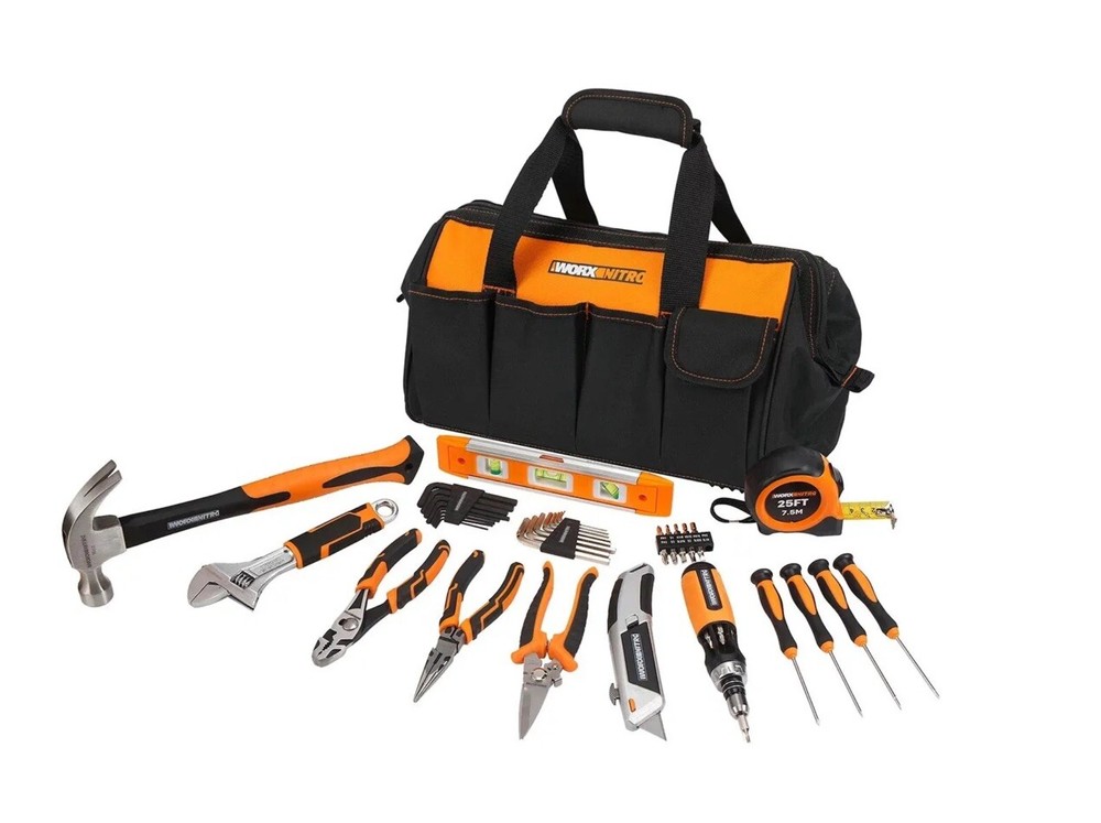 Worx NITRO Professional 42-Piece Hand Tool Set With Case. New