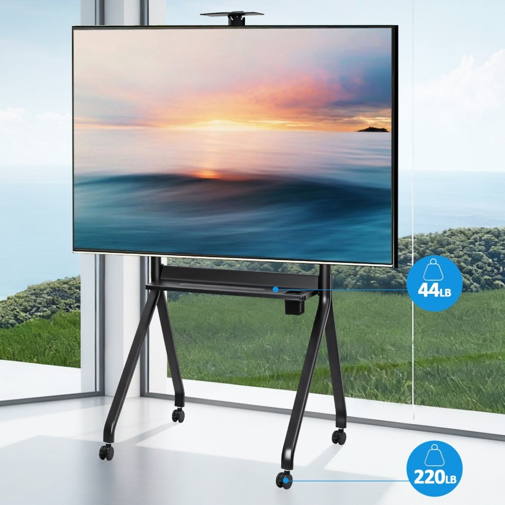 Mobile Cart for Interactive Display 42-86" Universal Rolling Stand Adjust Height