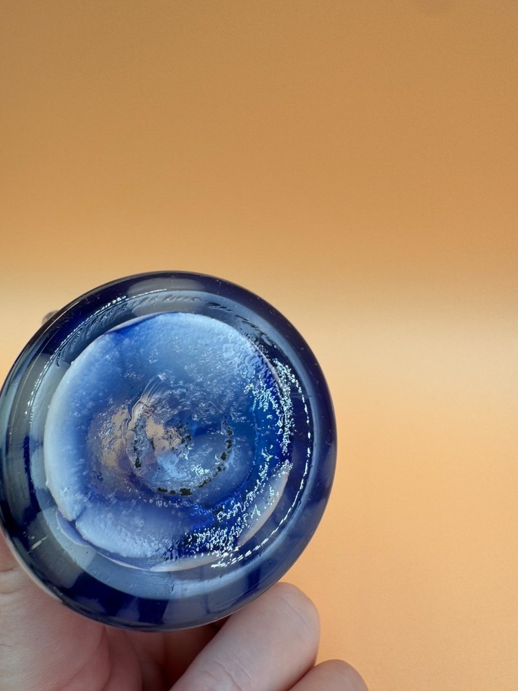 Mini pitcher blown glass, very solid, great weight, beautiful