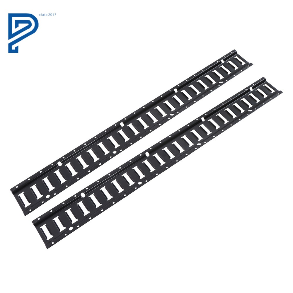 2 Pack 4' E Tie Down Rail Kit For Cargo Trailers Power Coated E-Tracks