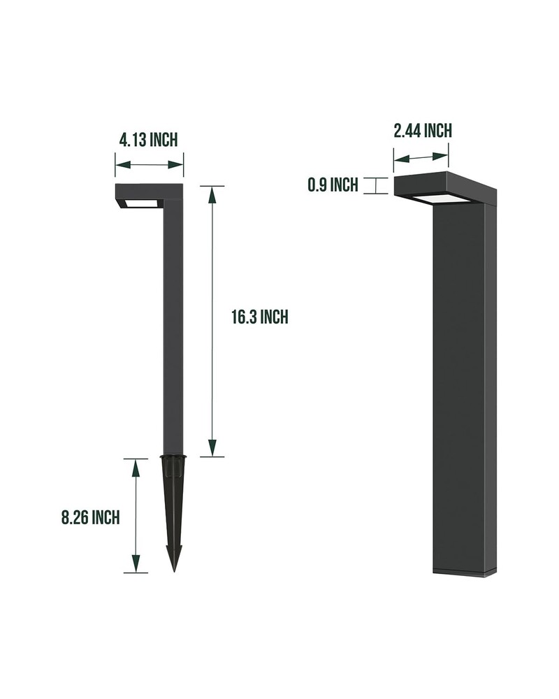GKOLED 4-Pack Low Voltage Landscape Lighting, Pathway Lights, 4-Pack, 3000K