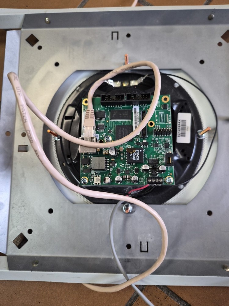 ADVANCED NETWORK IPSCM-RM 8" ROUND CEILING INTERCOM SPEAKER Used Pulled From Wor