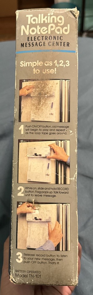 Vtg Talking Notepad Electronic Message Center Note Pad Pencil New Open Box