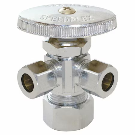 Supply Stop, 2-Way, 5/8" Inlet, Celcon Stem,  04353Lf