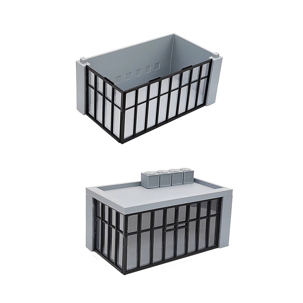 Outland Models Modern Commercial Box Building Corner Stackable 1:87 HO Scale