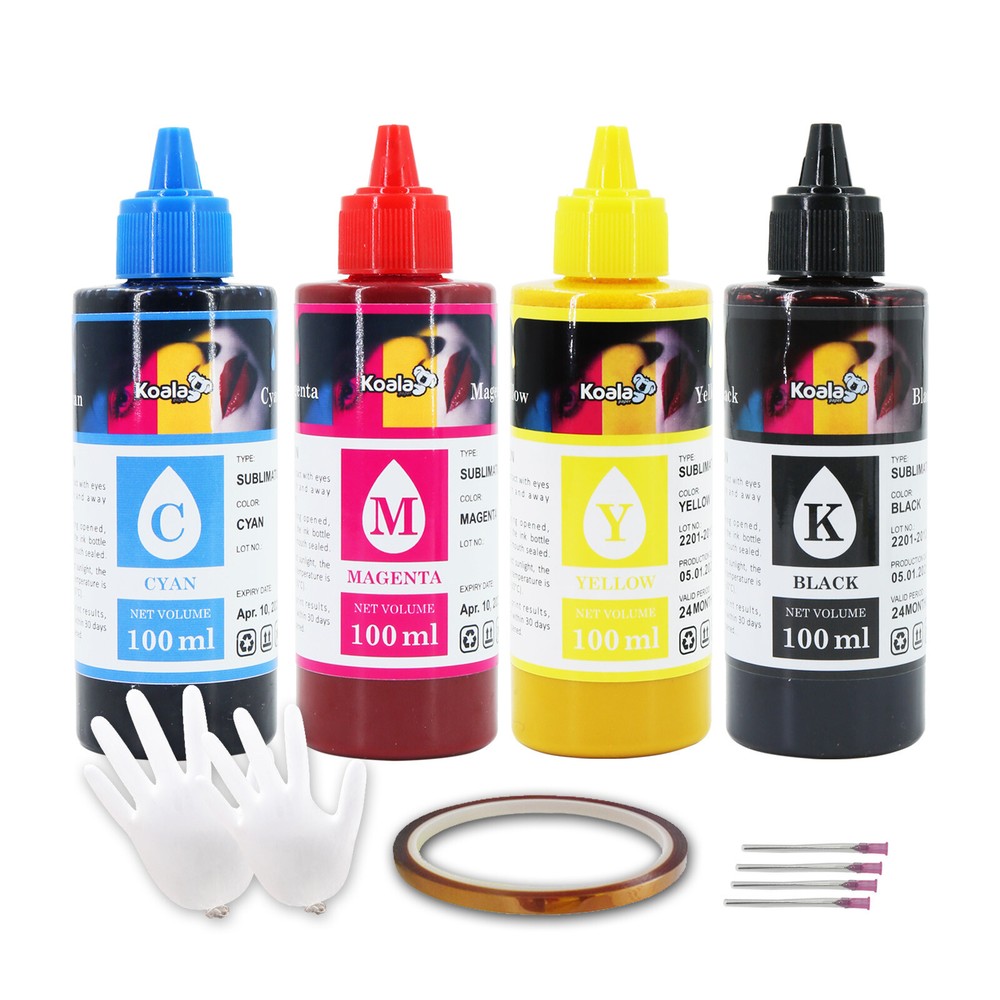 Koala Sublimation Paper and Ink Bundle Starter Kit for Inkjet Printer Transfer