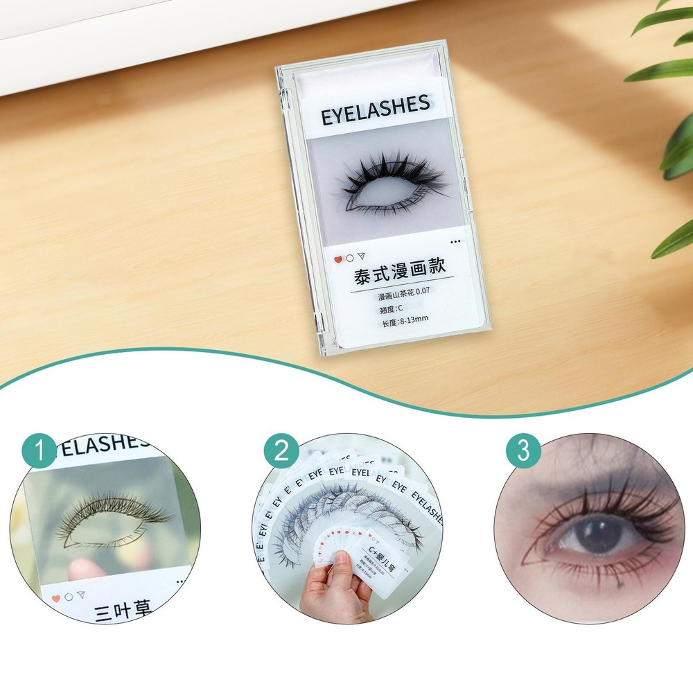 14Pcs Eyelash Effect Cards Application Cards Grafting Effect Display