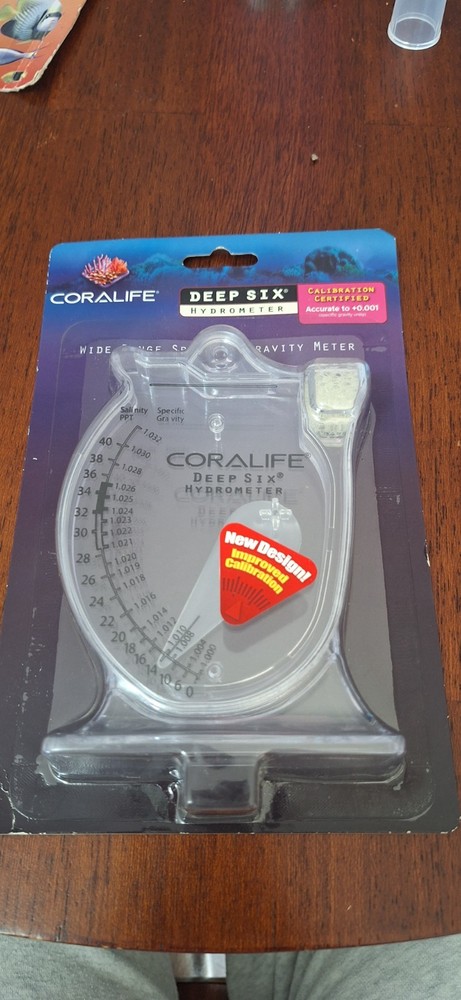 Coralife Deep Six Hydrometer Wide-Range Specific Gravity Meter - NEW SEALED