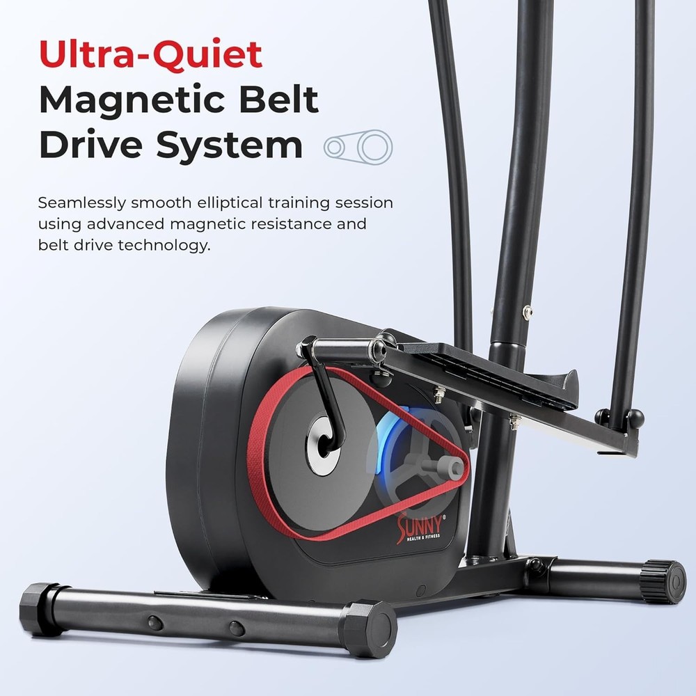 8-Level Resistance Indoor Elliptical Machine with Digital Performance Tracking