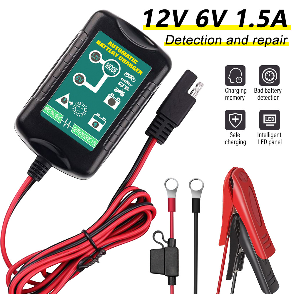 4Pack 6V 12V Automatic Battery Charger Maintainer Trickle Float Motorcycle Car
