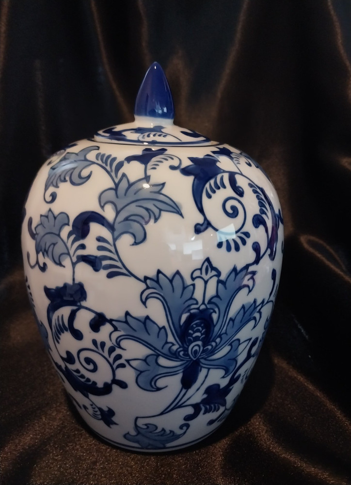 Blue And White Ginger Jar - 9-Inch
