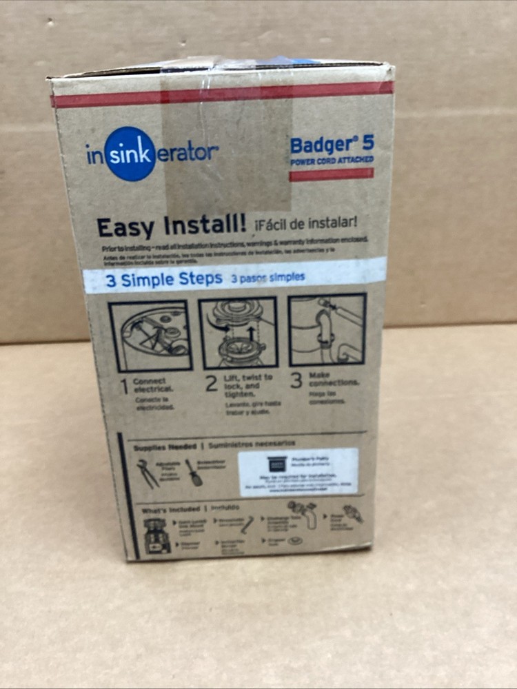 InSinkErator Badger 5 Continuous feed 1/2-HP with Power Cord