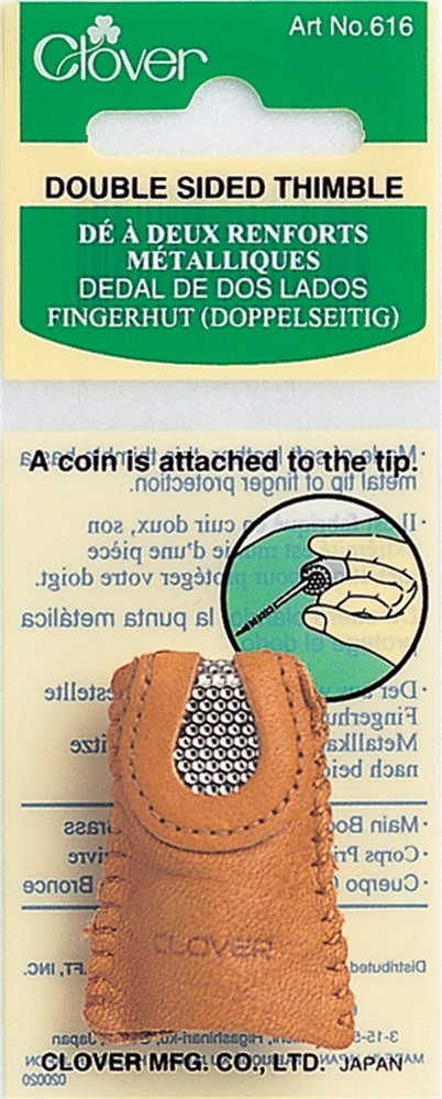 Clover 616C Leather Double-Sided Thimble-