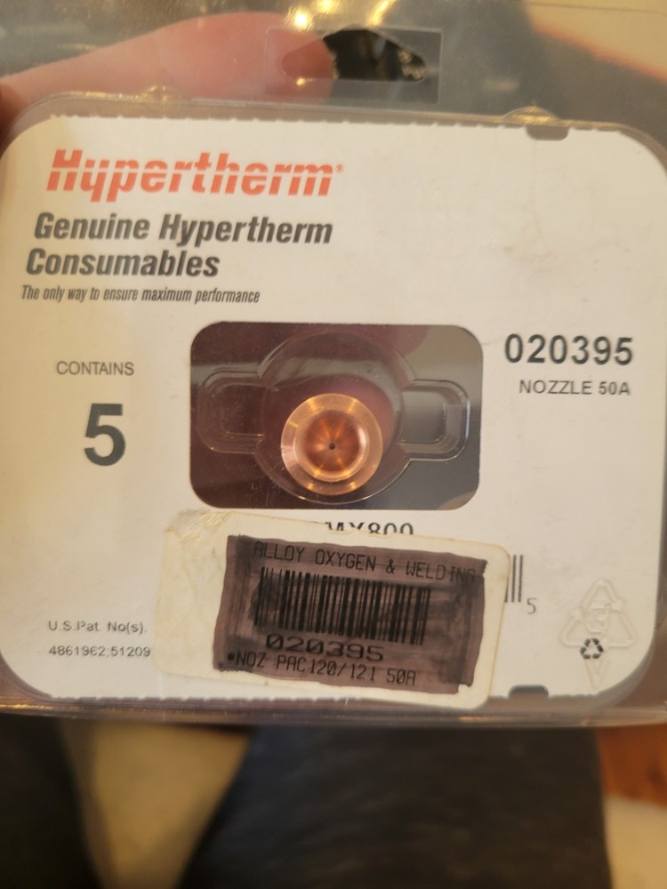 PLASMA 020395 NOZZLE 5/PKG HYP-STYLE 50AMP FOR PMX800