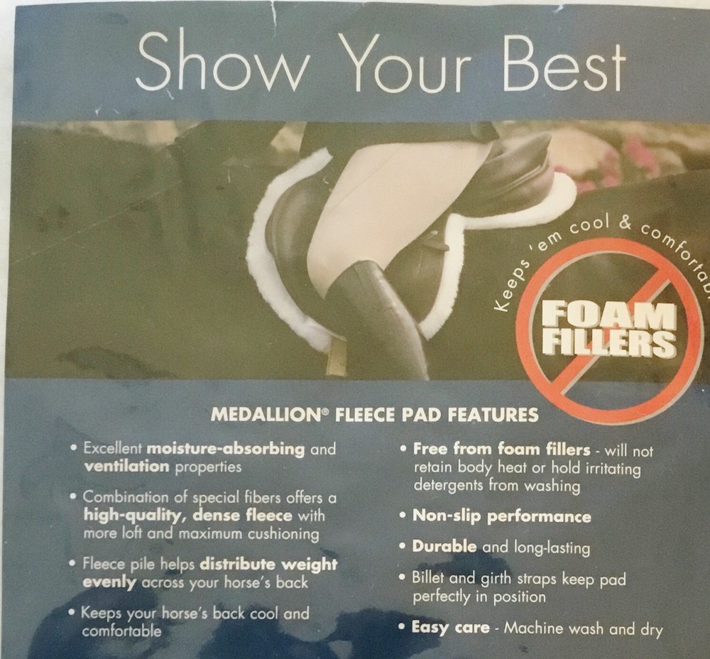 MEDALLION Fitted GENERAL PURPOSE Saddle pad - NEW