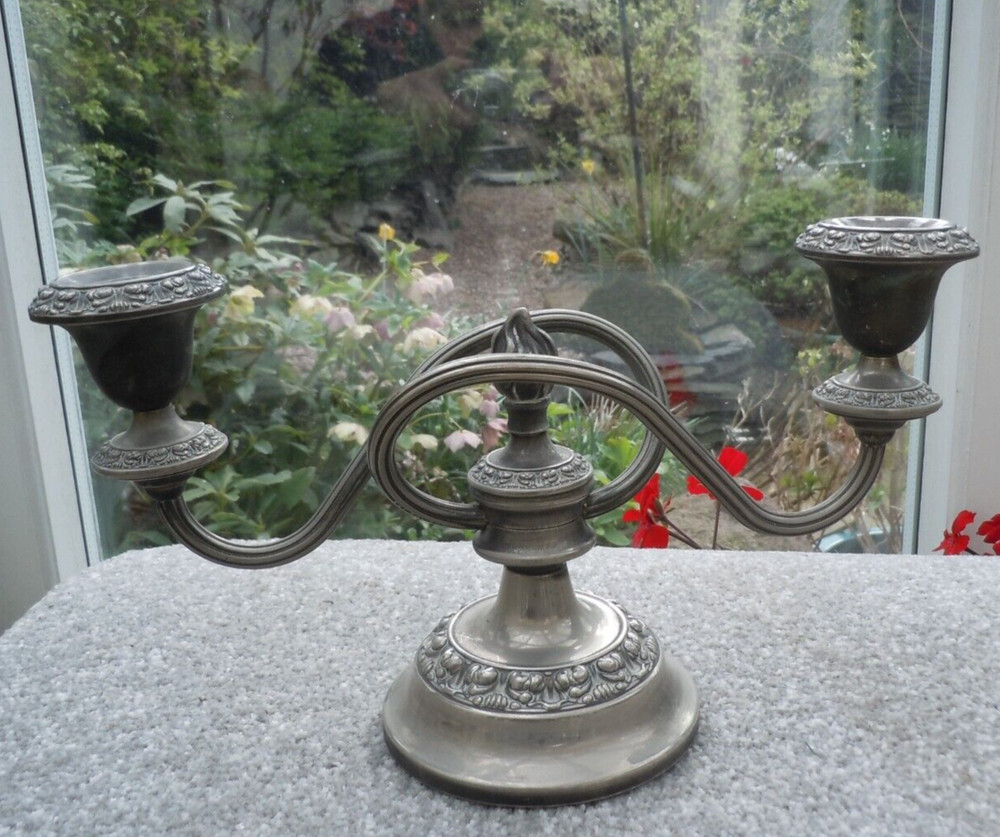 Silver Plated 2 arm Candelabra by Ianthe.