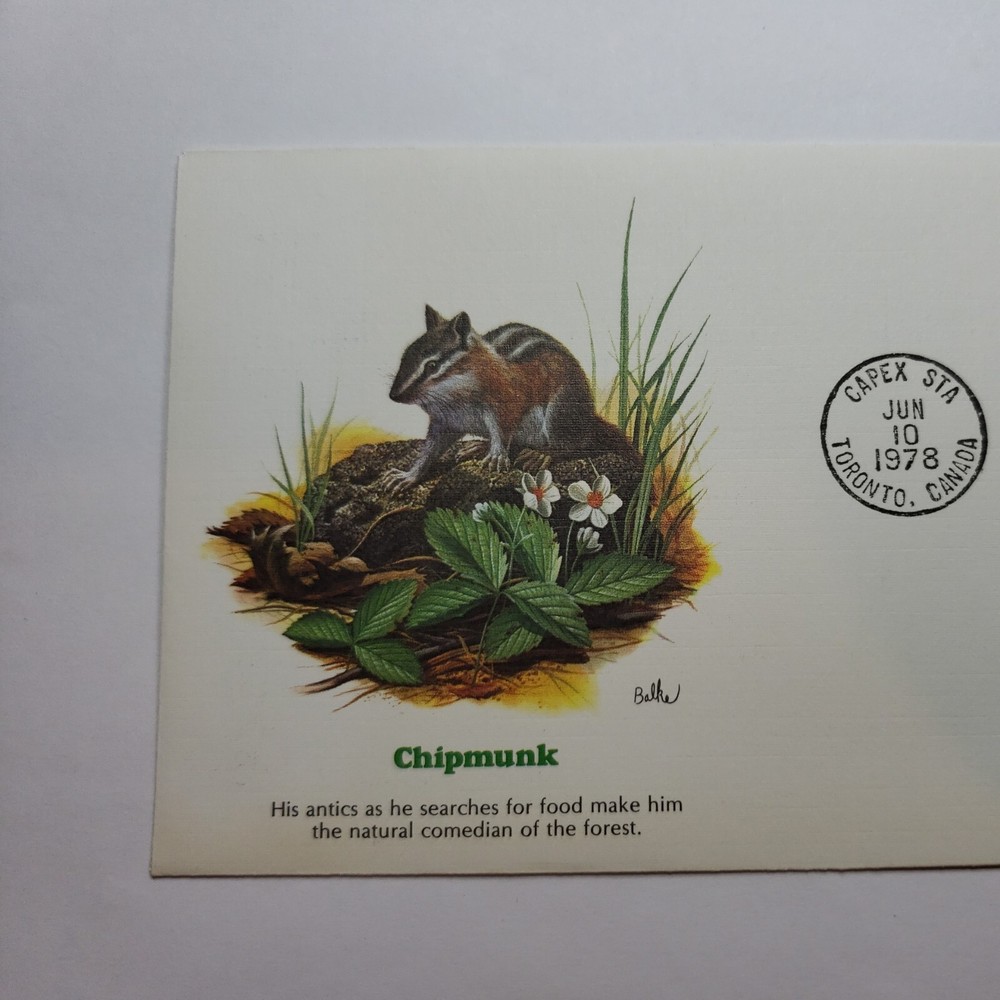First Day Covers 1978 Chipmunk