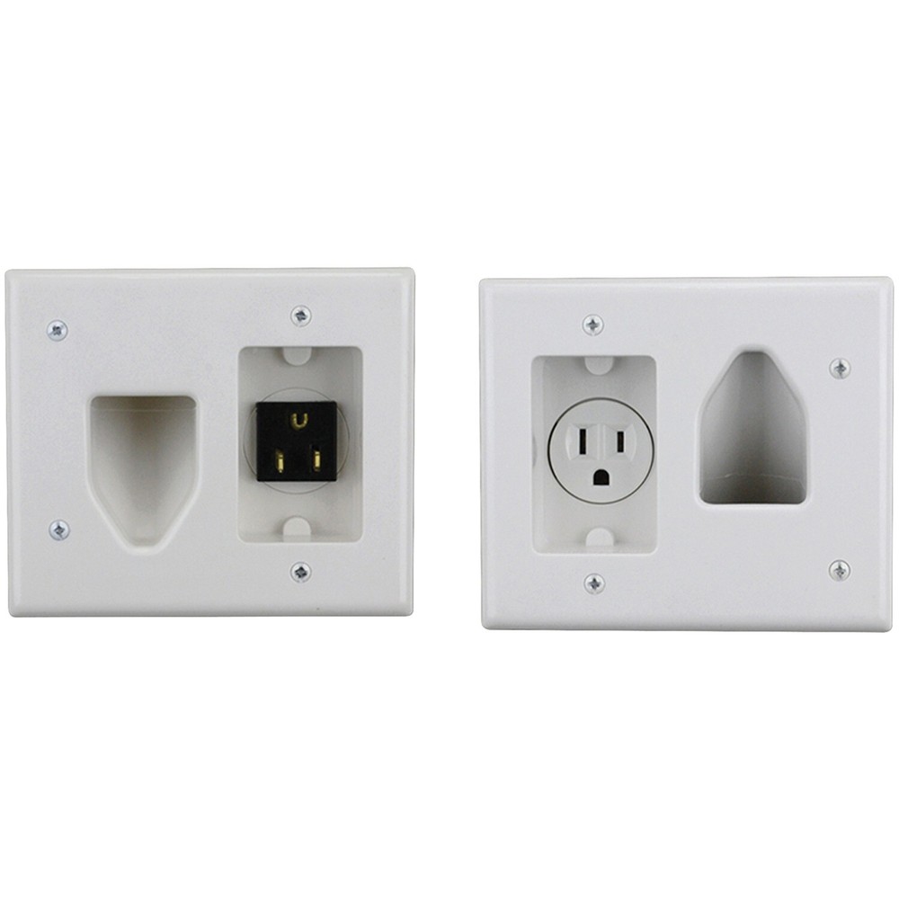 DATACOMM ELECTRONICS 50-3323-WH-KIT Flat Panel TV Cable Organizer Kit with...