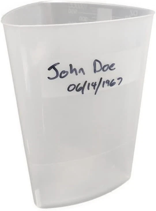 Plastic Graduated Triangular Intake Output Container [5 Pack] 32 Ounce...