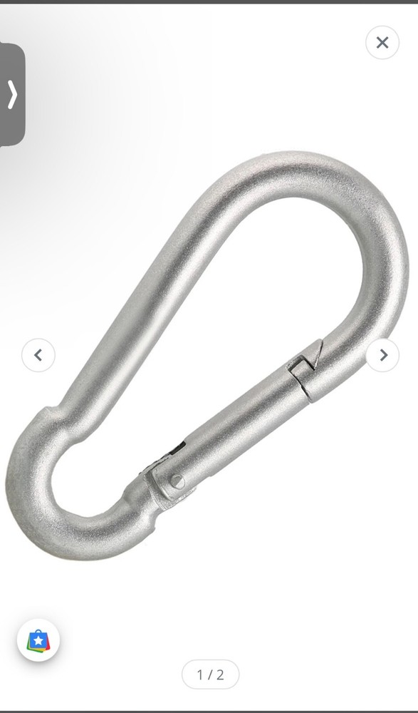 3/8" Electro Galvanized Spring Snap Link