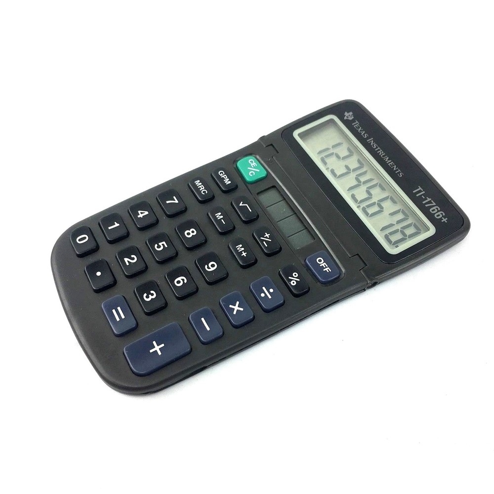 Calculator Texas Instruments Ti 1776+ Light Powered Works Great
