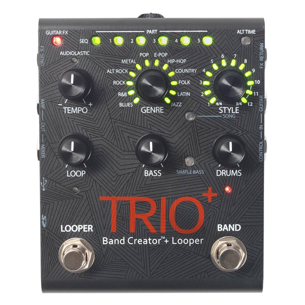 DigiTech TRIO Plus Band Creator & Looper Pedal - Black