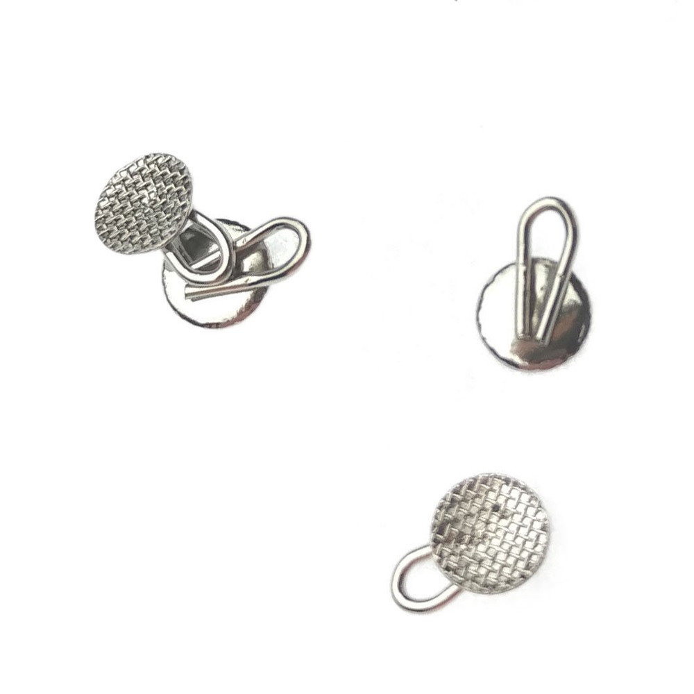 Dental Lingual Button Bondable Round/Rectangular Mesh Base Traction Hook Caplin