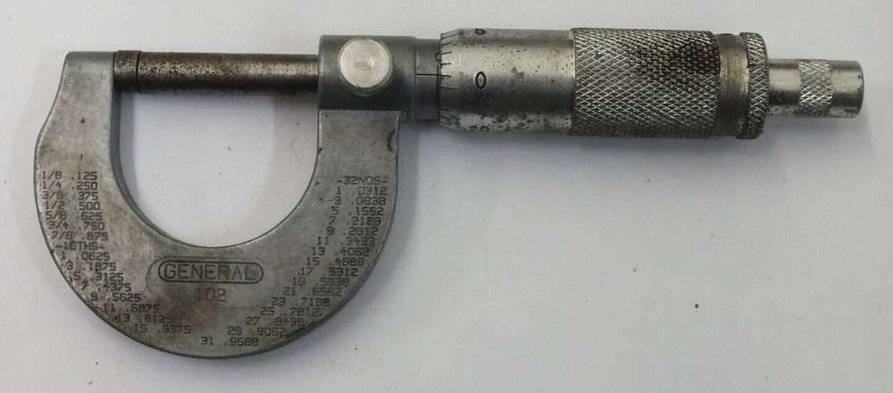 Vintage General Tools 102 Micrometer