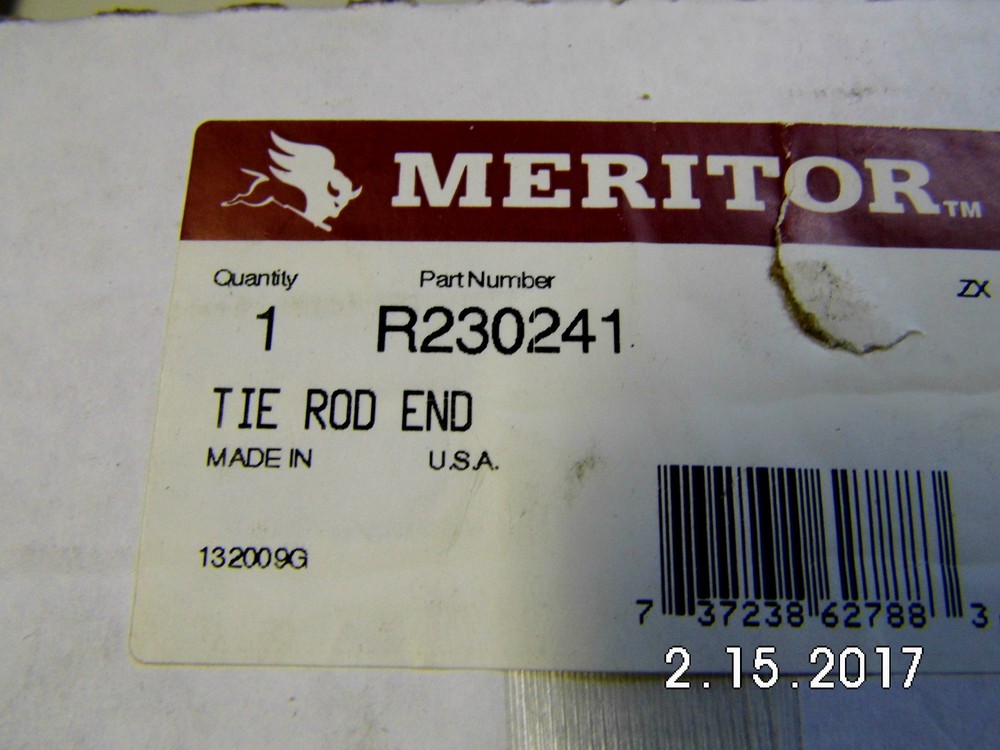 new MERITOR FRONT AXLE TIE ROD END R230241