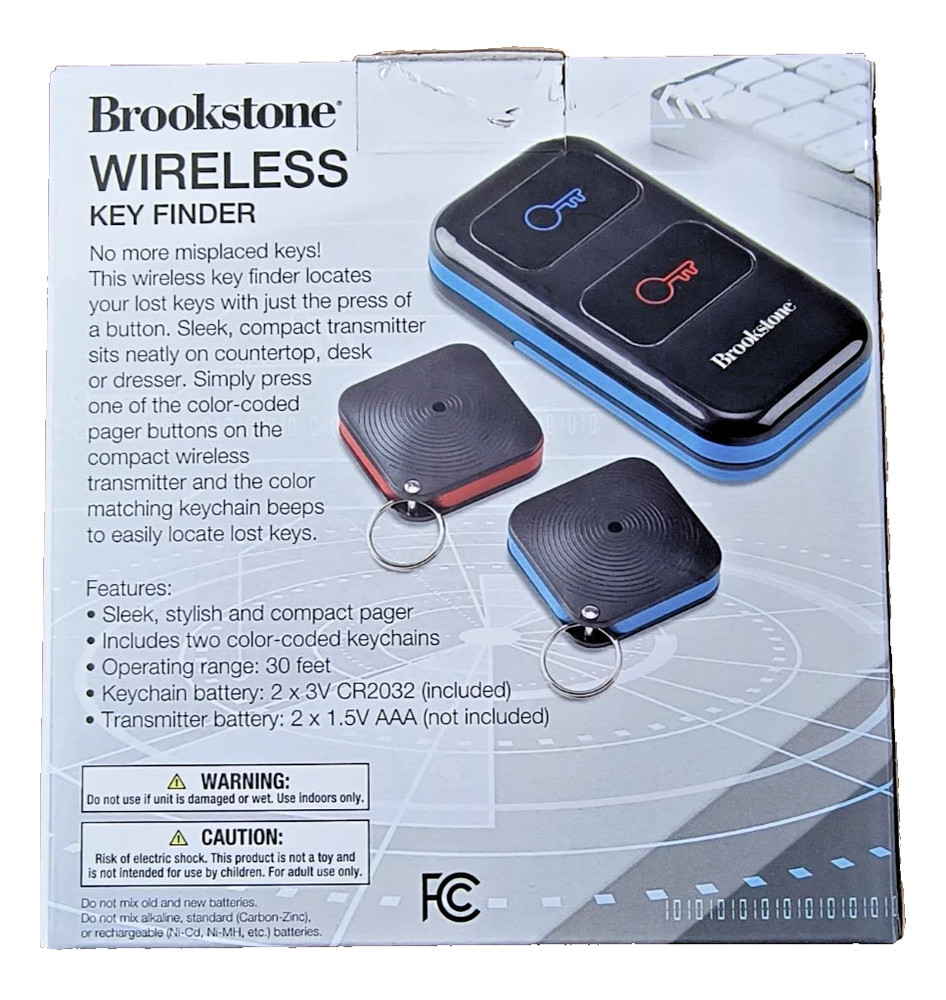 Brookstone Wireless Key Finder 30 ft Operating Range