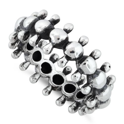 925 Sterling Silver Backbone Eternity Ring