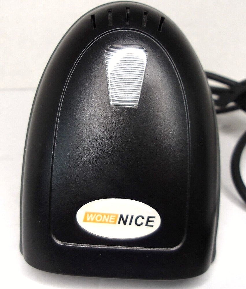 WoneNice Handheld USB Wired Barcode Scanner, Black, Model: WN3300