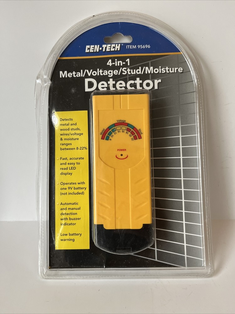 Cen-Tech 4-in-1 Multi Function Detector Detects Moisture Studs Voltage Metal