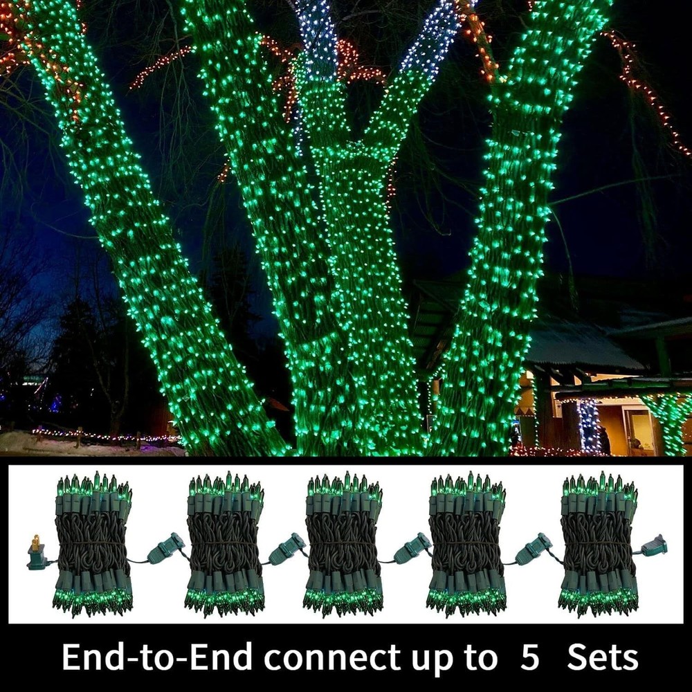 St. Patrick's Day Mini String Lights, Super-Bright Extendable Green Chr