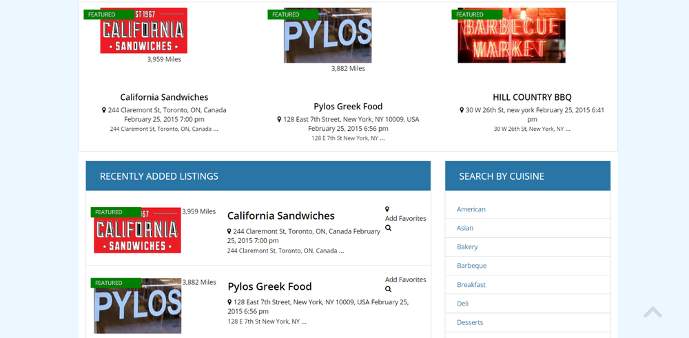 Restaurant Directory Beautiful Website- Free Installation + Hosting