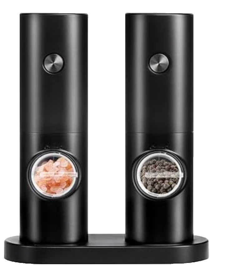 Battery-Powered Electric Salt & Pepper Grinders Set Adjustable Coarseness