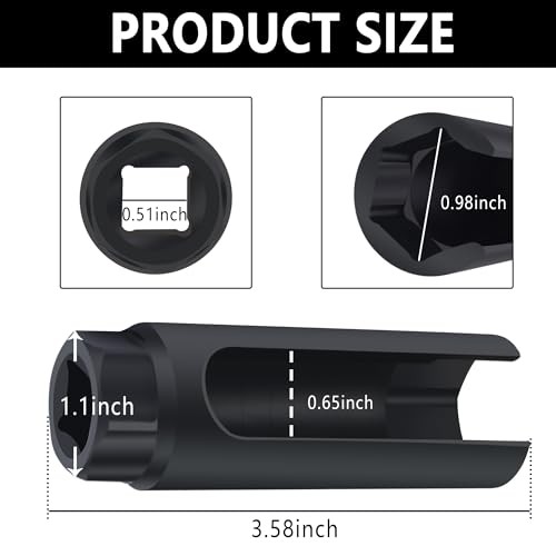 Oxygen Sensor Socket,7/8 inch O2 Sensor Socket for Automotive Replacement Big