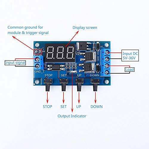 Timer Delay Relay Dc 5v 12v 24v On Off Timer Module Trigger Cycle Dual Mos Delay