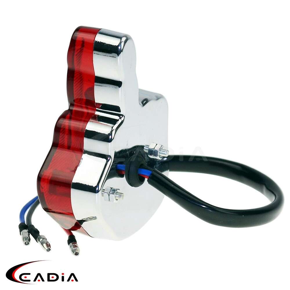 LED Tail Light Motorcycle Middle Finger Brake Light Red Lamp Universal For Haley