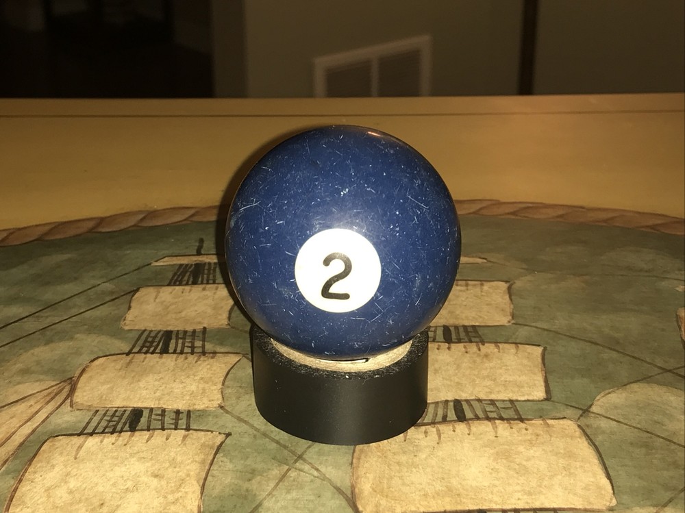 Vintage 2 1/4" Billiard #2 Two Solid Blue Standard Pool Ball