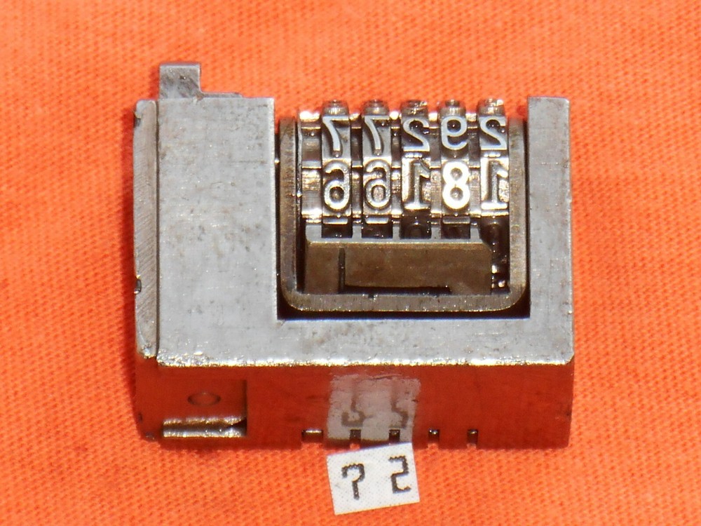 WETTER | Reverse letterpress numbering machine | 72